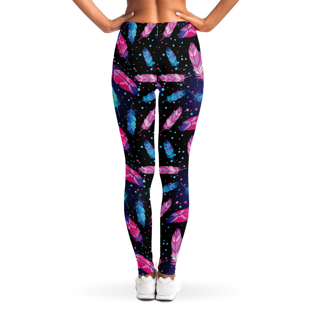 Native Feather Pattern Print Women's Leggings