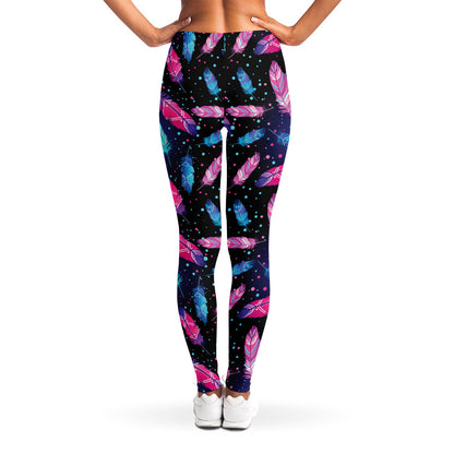 Native Feather Pattern Print Women's Leggings