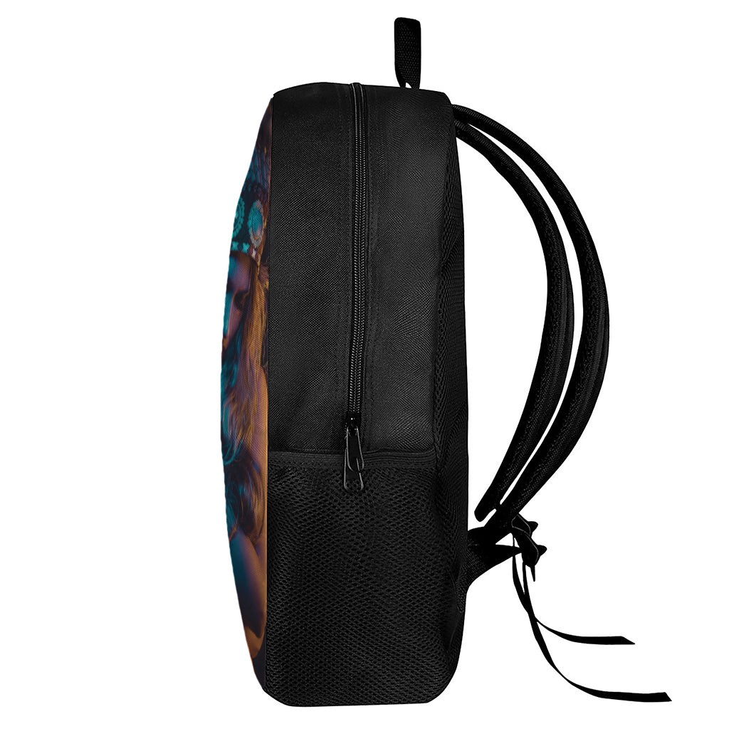 Native Indian Girl Portrait Print 17 Inch Backpack