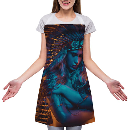 Native Indian Girl Portrait Print Adjustable Apron