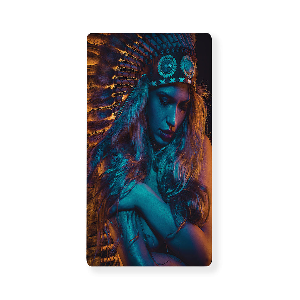 Native Indian Girl Portrait Print Baby Crib Sheet