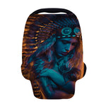 Native Indian Girl Portrait Print Baby Seat Cover