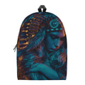 Native Indian Girl Portrait Print School Backpack