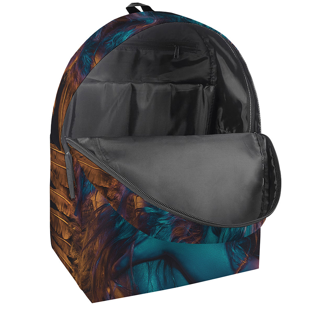 Native Indian Girl Portrait Print Backpack