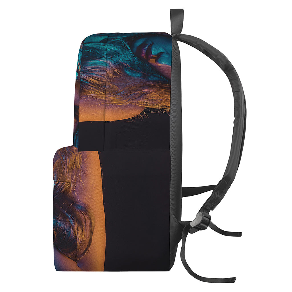 Native Indian Girl Portrait Print Backpack