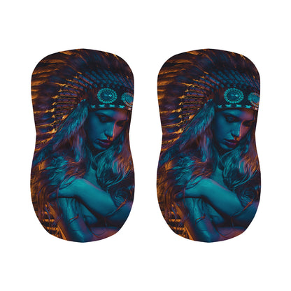 Native Indian Girl Portrait Print Bar Stool Covers