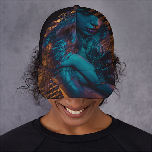 Native Indian Girl Portrait Print Baseball Cap