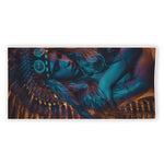 Native Indian Girl Portrait Print Beach Towel