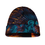 Native Indian Girl Portrait Print Beanie