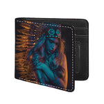 Native Indian Girl Portrait Print Bifold Wallet