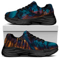 Native Indian Girl Portrait Print Black Chunky Shoes
