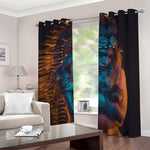 Native Indian Girl Portrait Print Blackout Grommet Curtains