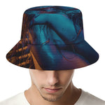 Native Indian Girl Portrait Print Bucket Hat