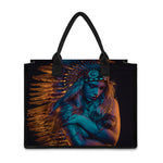 Native Indian Girl Portrait Print Canvas Tote Bag