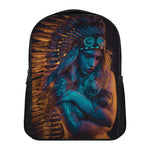Native Indian Girl Portrait Print Casual Backpack