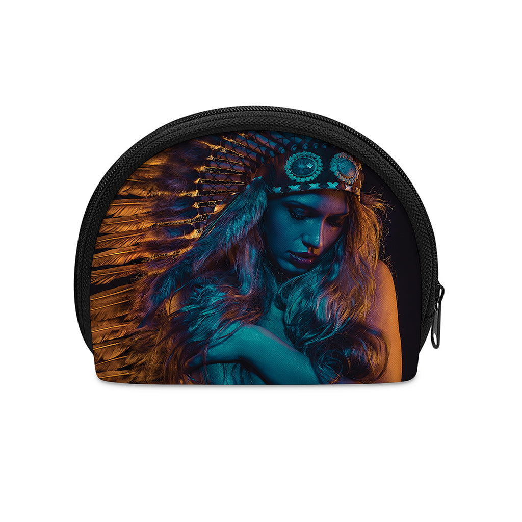 Native Indian Girl Portrait Print Coin Purse