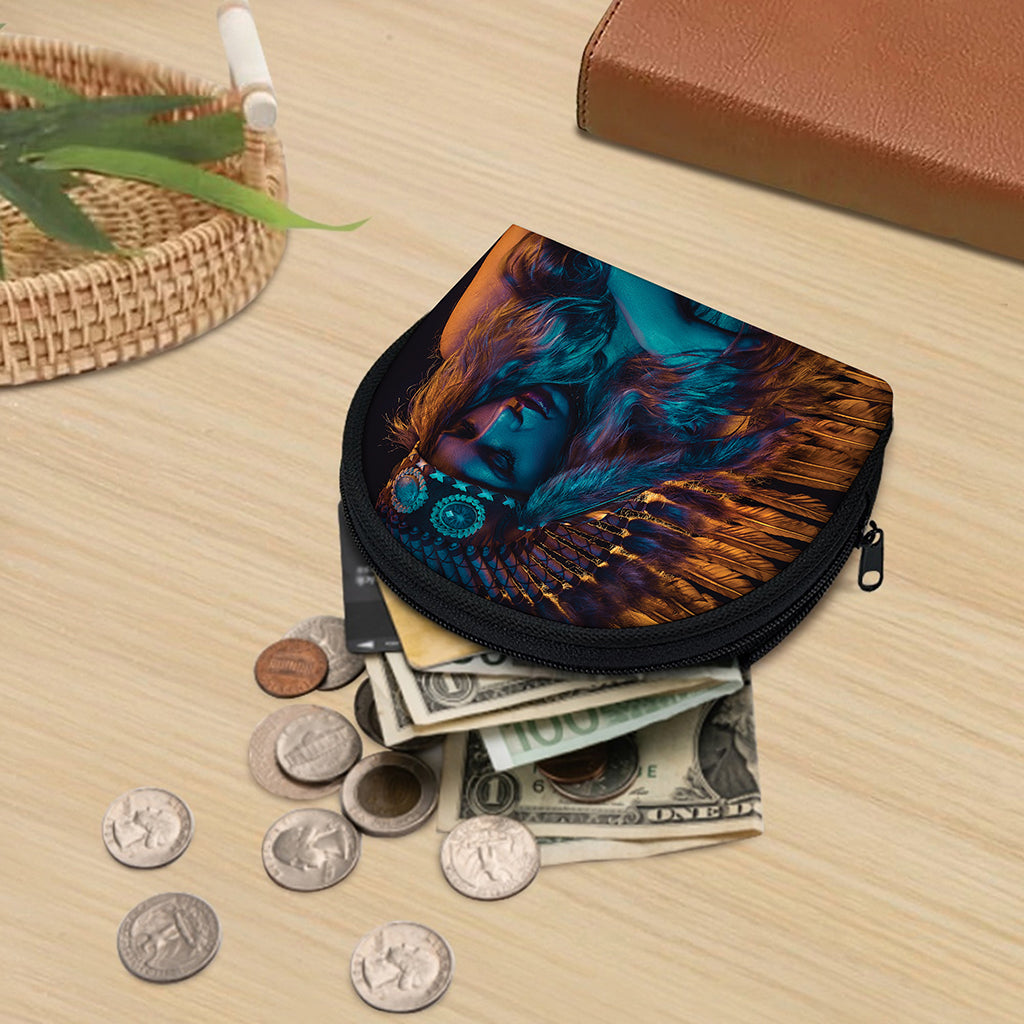 Native Indian Girl Portrait Print Coin Purse