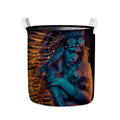Native Indian Girl Portrait Print Collapsible Laundry Basket