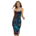 Native Indian Girl Portrait Print Cross Back Cami Dress