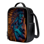 Native Indian Girl Portrait Print Crossbody Lunch Bag