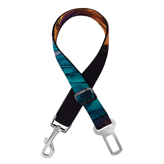 Native Indian Girl Portrait Print Dog Seat Belt