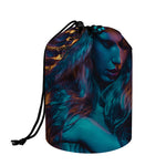 Native Indian Girl Portrait Print Drawstring Makeup Bag