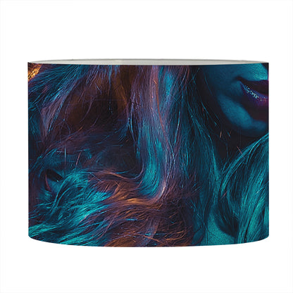 Native Indian Girl Portrait Print Drum Lamp Shade