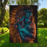 Native Indian Girl Portrait Print Garden Flag