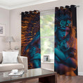 Native Indian Girl Portrait Print Grommet Curtains