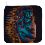 Native Indian Girl Portrait Print Hand Towel