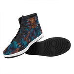 Native Indian Girl Portrait Print High Top Leather Sneakers