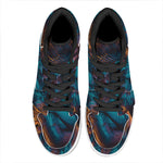 Native Indian Girl Portrait Print High Top Leather Sneakers