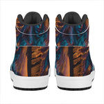 Native Indian Girl Portrait Print High Top Leather Sneakers