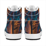 Native Indian Girl Portrait Print High Top Leather Sneakers