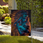 Native Indian Girl Portrait Print House Flag