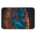 Native Indian Girl Portrait Print Indoor Door Mat
