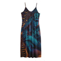 Native Indian Girl Portrait Print Jersey Midi Cami Dress