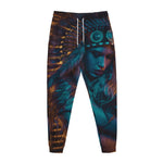 Native Indian Girl Portrait Print Jogger Pants