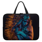 Native Indian Girl Portrait Print Laptop Sleeve With Handle