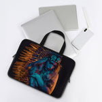 Native Indian Girl Portrait Print Laptop Sleeve With Handle