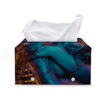 Native Indian Girl Portrait Print Leather Tissue Box Cover