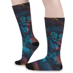 Native Indian Girl Portrait Print Long Socks
