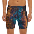 Native Indian Girl Portrait Print Men's Long Boxer Briefs