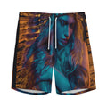 Native Indian Girl Portrait Print Men's Athletic Shorts