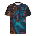Native Indian Girl Portrait Print Men's Athletic T-Shirt
