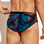 Native Indian Girl Portrait Print Men's Swim Briefs
