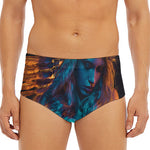 Native Indian Girl Portrait Print Men's Triangle Swim Briefs