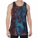 Native Indian Girl Portrait Print Men's Velvet Tank Top