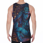 Native Indian Girl Portrait Print Men's Velvet Tank Top