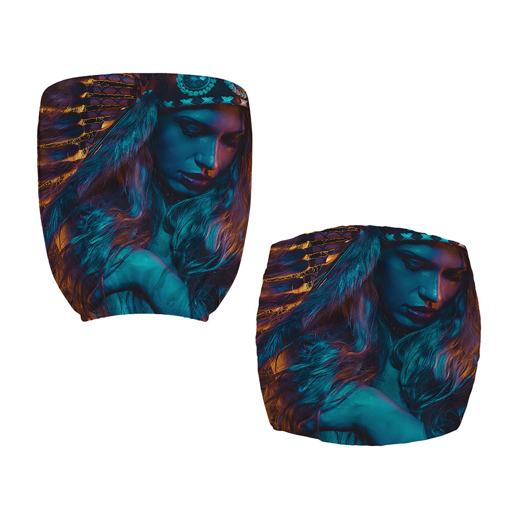 Native Indian Girl Portrait Print Office Chair Cover